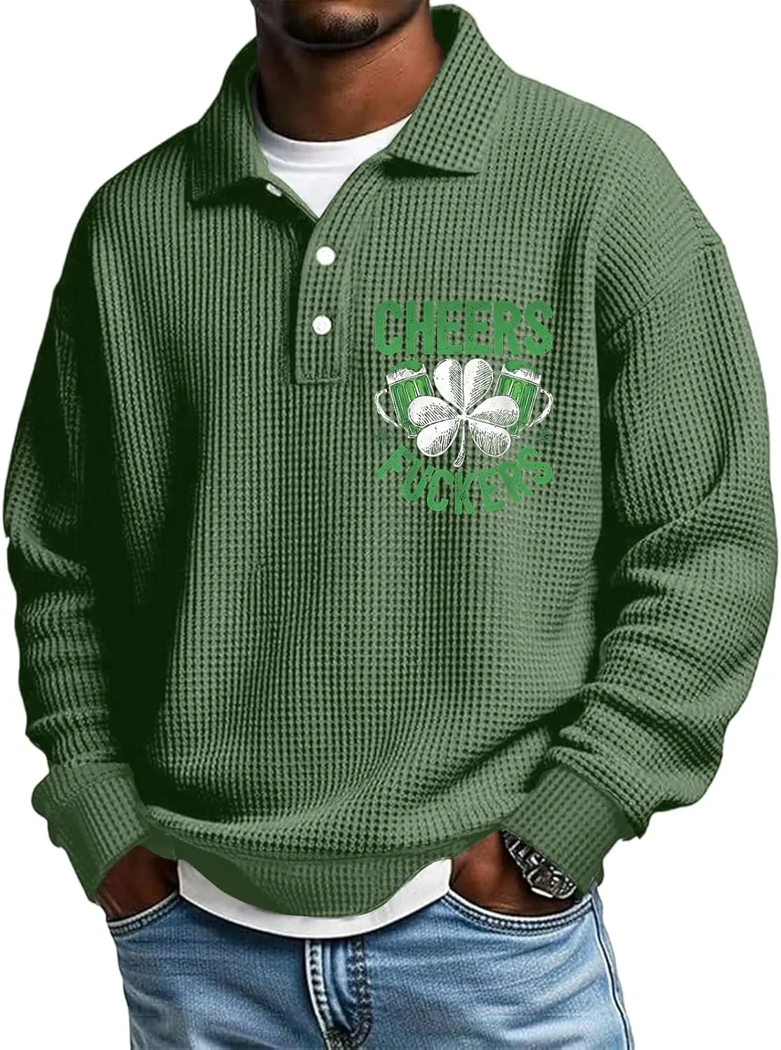 

DuDubaby мужская рубашка Casual, стильная, с клевером Shamrock Irish