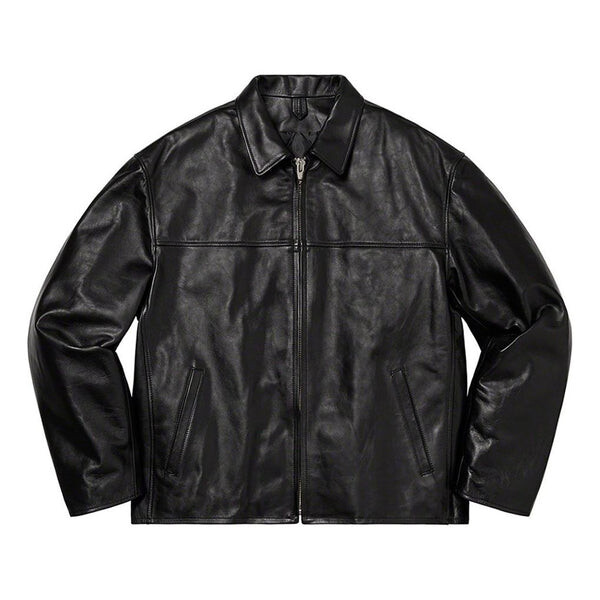 

Куртка x yohji yamamoto leather work jacket 'black white red' Supreme, черный
