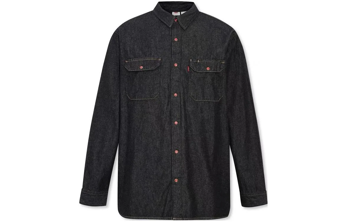 Рубашка мужская темная джинсовая с заостренным воротником Levis, Dark Denim — фото 2