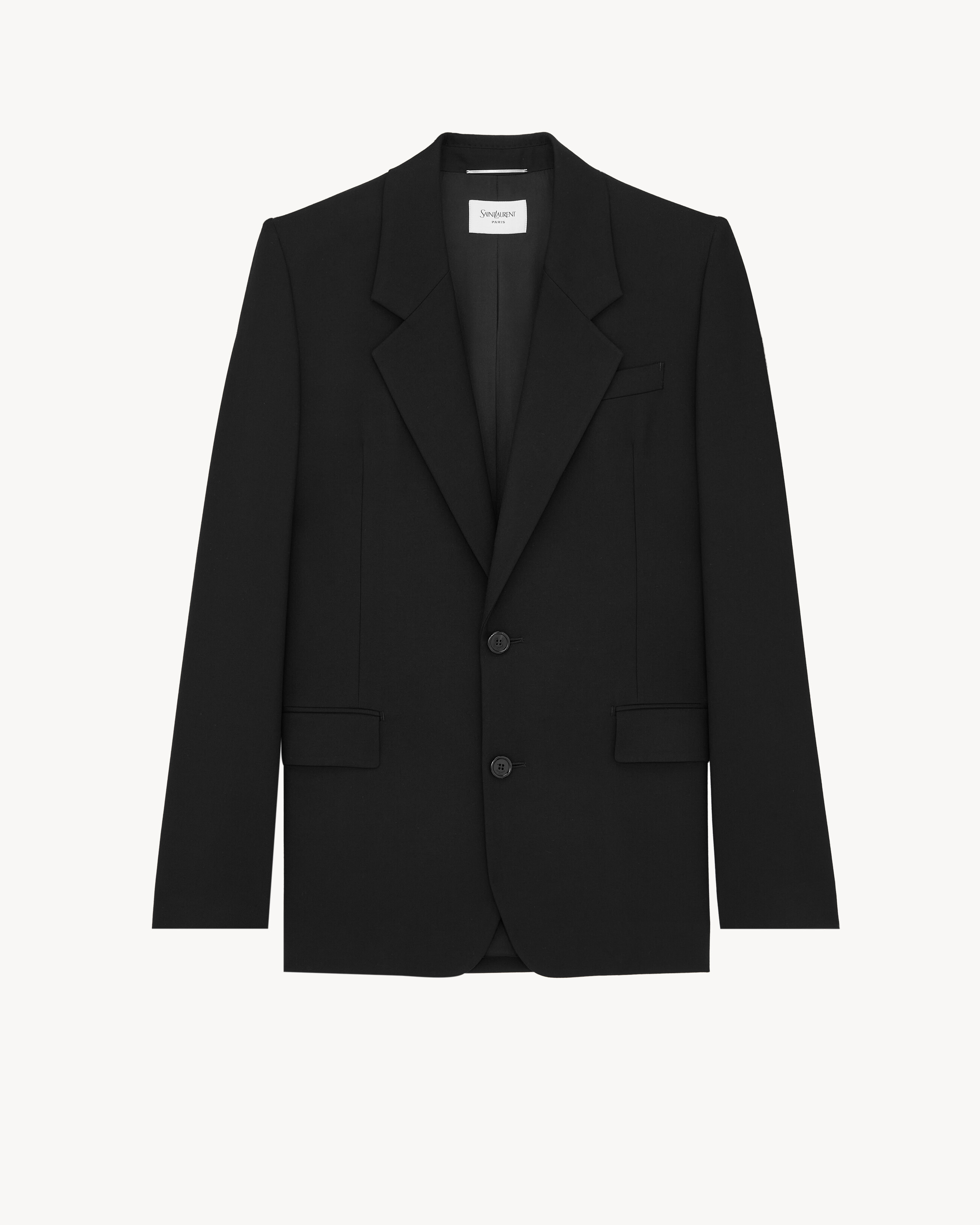 

Жакет из шерстяной габардины Saint Laurent, черный