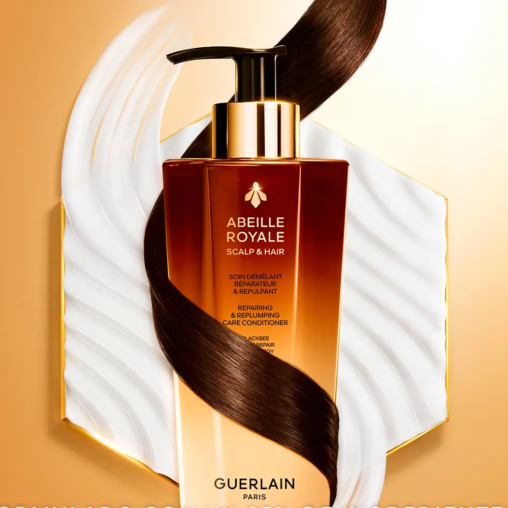 Кондиционер для волос Abeille royale scalp & hair acondicionador reparador y voluminizador Guerlain, 290 мл — фото 3