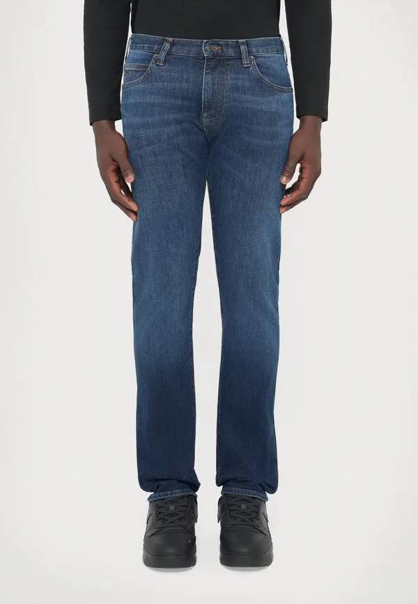 Брюки с карманами прямые джинсы Emporio Armani, Medium Blue Denim
