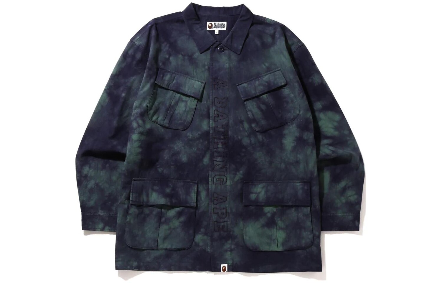 Куртка-рубашка BAPE Tie Dye Army Jungle Fatigue A Bathing Ape, фиолетовый — фото 3