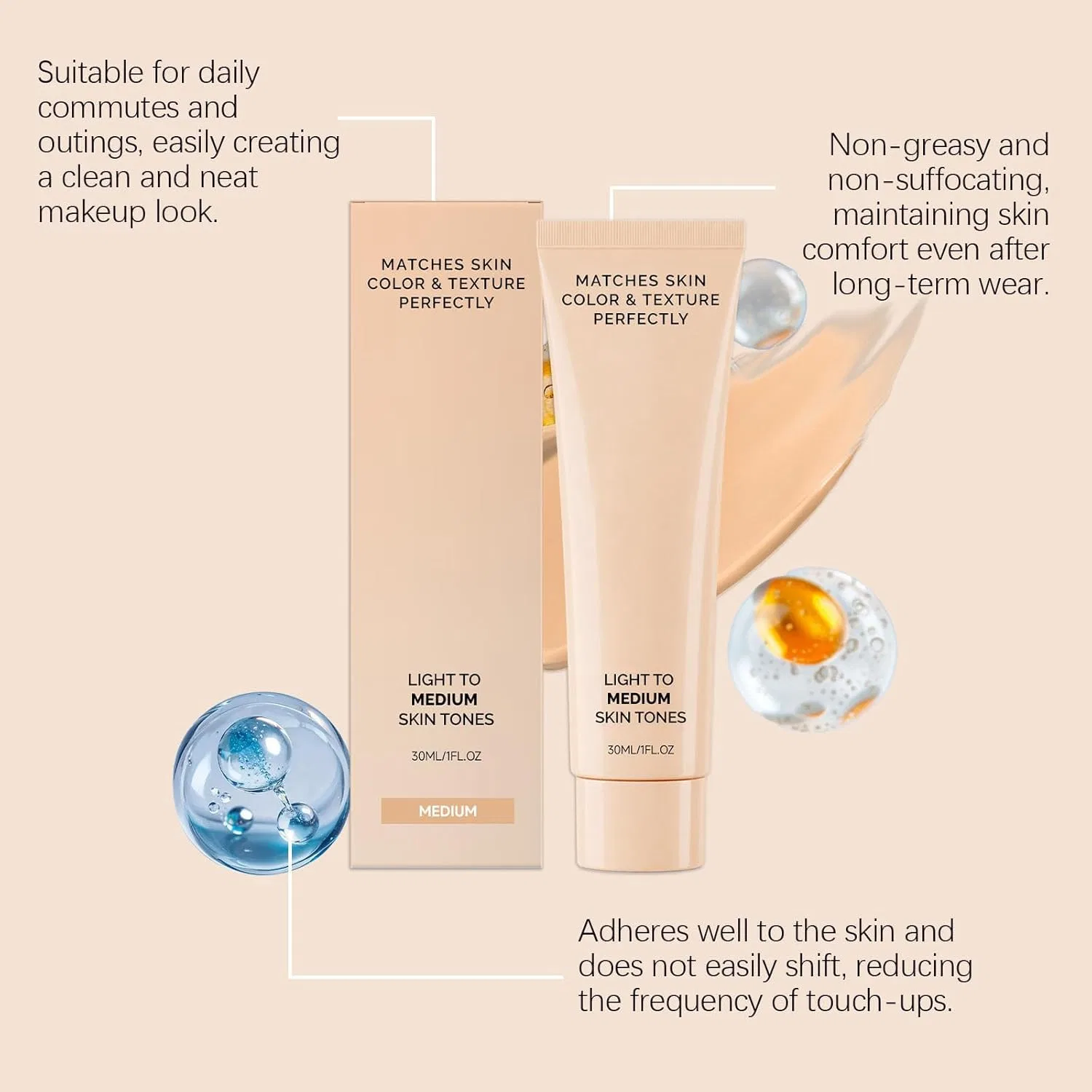 Тональный крем Luxe Foundation с изменением цвета Generic — фото 3