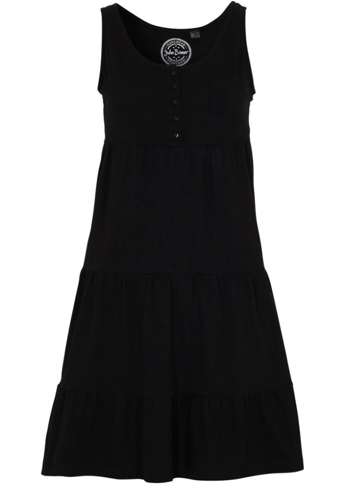 

Короткое платье из хлопкового джерси John Baner Jeanswear, черный
