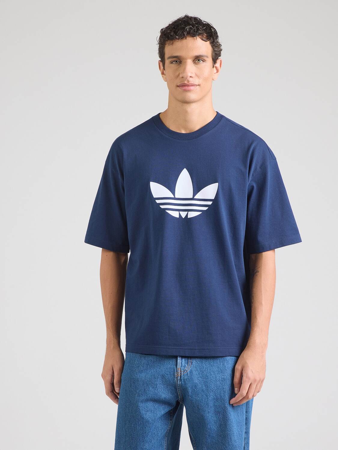 Adidas Originals Футболка 'TREFOIL' в цвете индиго — фото 2