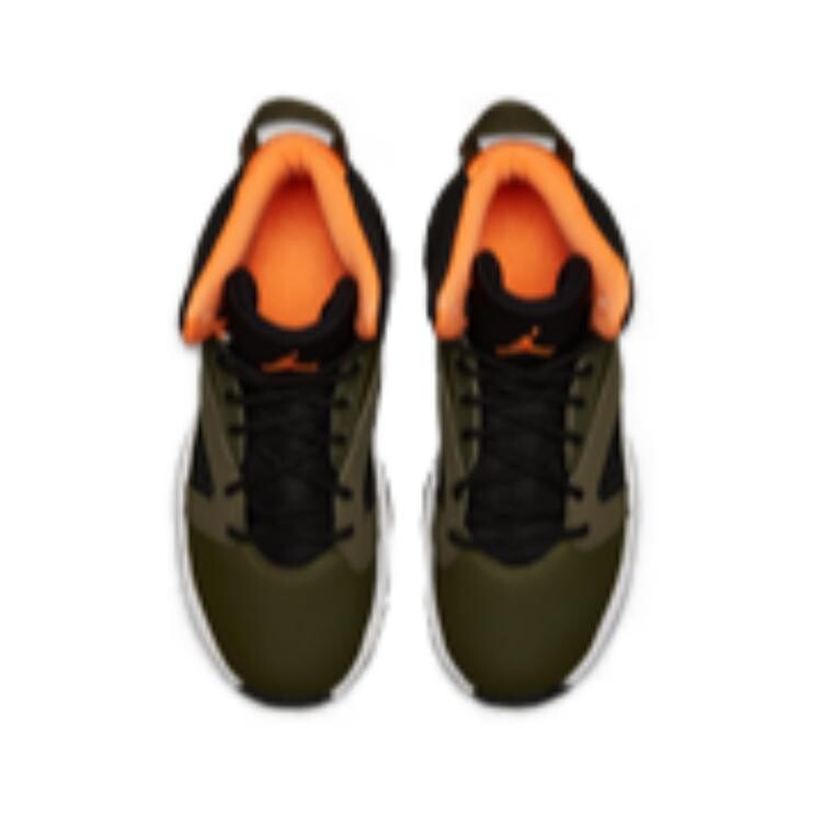 Кроссовки Lift Off Kids Lifestyle PS Mid-top Canvas Olive Green/Consoons Orange/Black/White Jordan, зеленый — фото 4