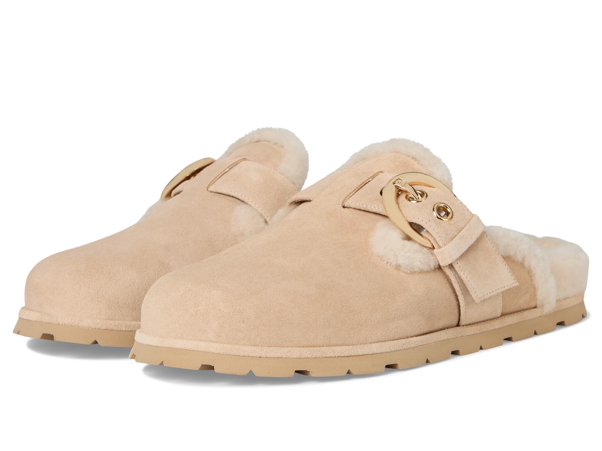 Балетки Stuart Weitzman Chrystie Shrling Mule, цвет Adobe/Cream