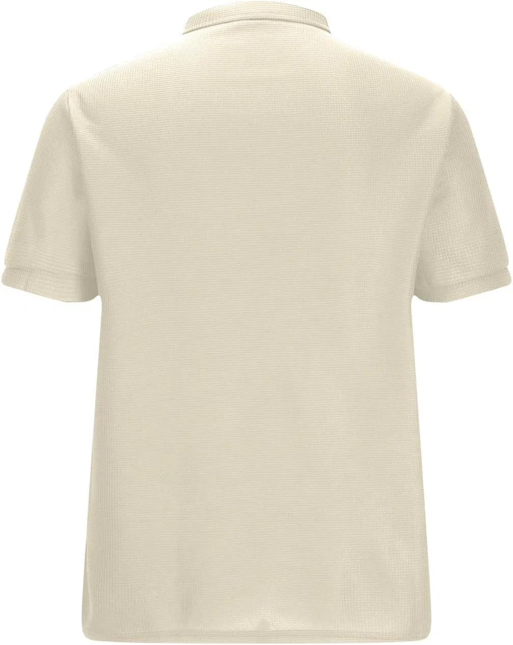 Мужская рубашка-поло с молнией, дышащая, slim fit, Beige — фото 3