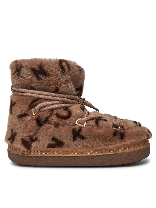 Зимние ботинки женские Inuikii Botas de nieve с принтом, коричневый