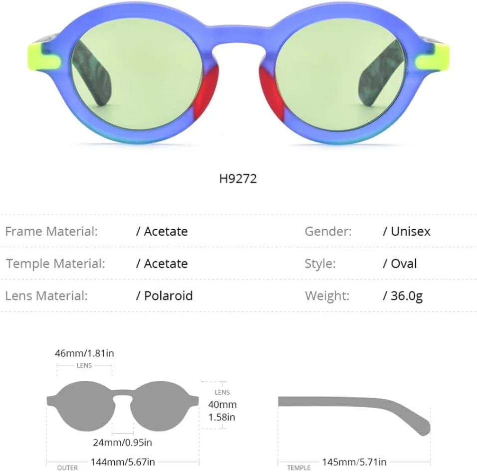 

Матовые ацетатные поляризованные солнцезащитные очки UV400 для мужчин, модные ретро-винтажные овальные солнцезащитные очки для женщин MTZJH, Matte Red Gray