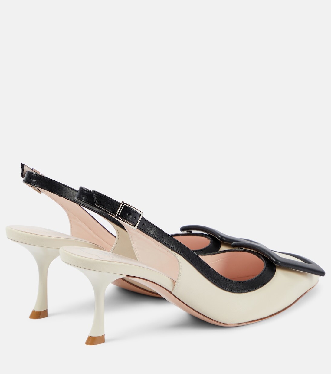 Кожаные туфли viv' in the city с пяткой на пятке Roger Vivier, мультиколор — фото 3