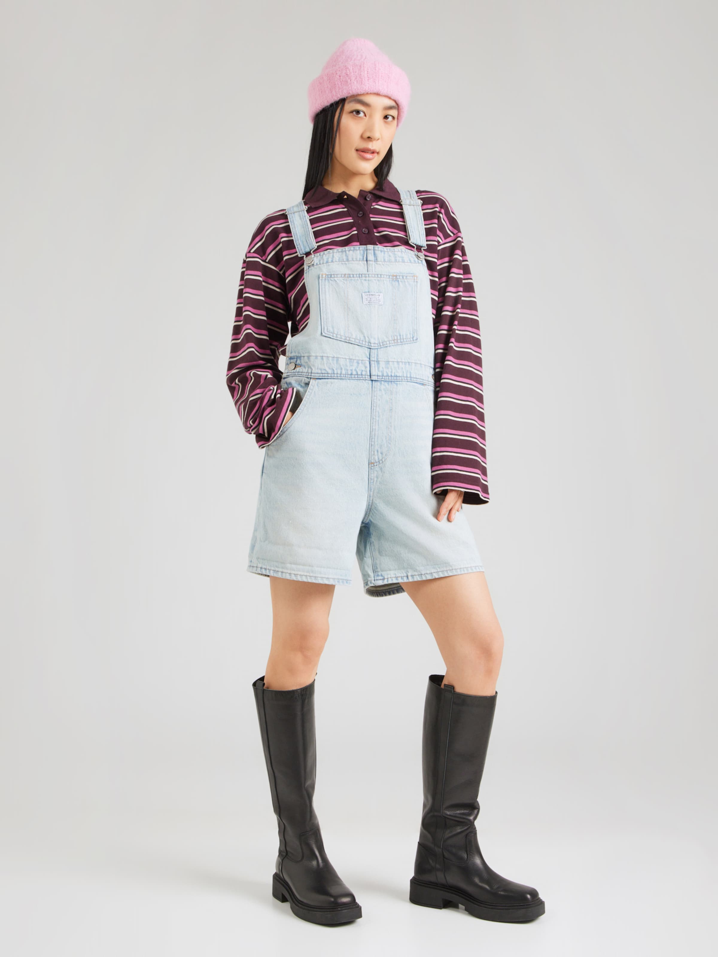 LEVI'S  Джинсовый комбинезон Regular 'Vintage Shortalls' в светло-голубом цвете — фото 3