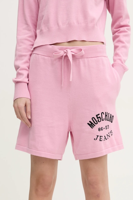 

Хлопковые шорты Moschino Jeans, розовый