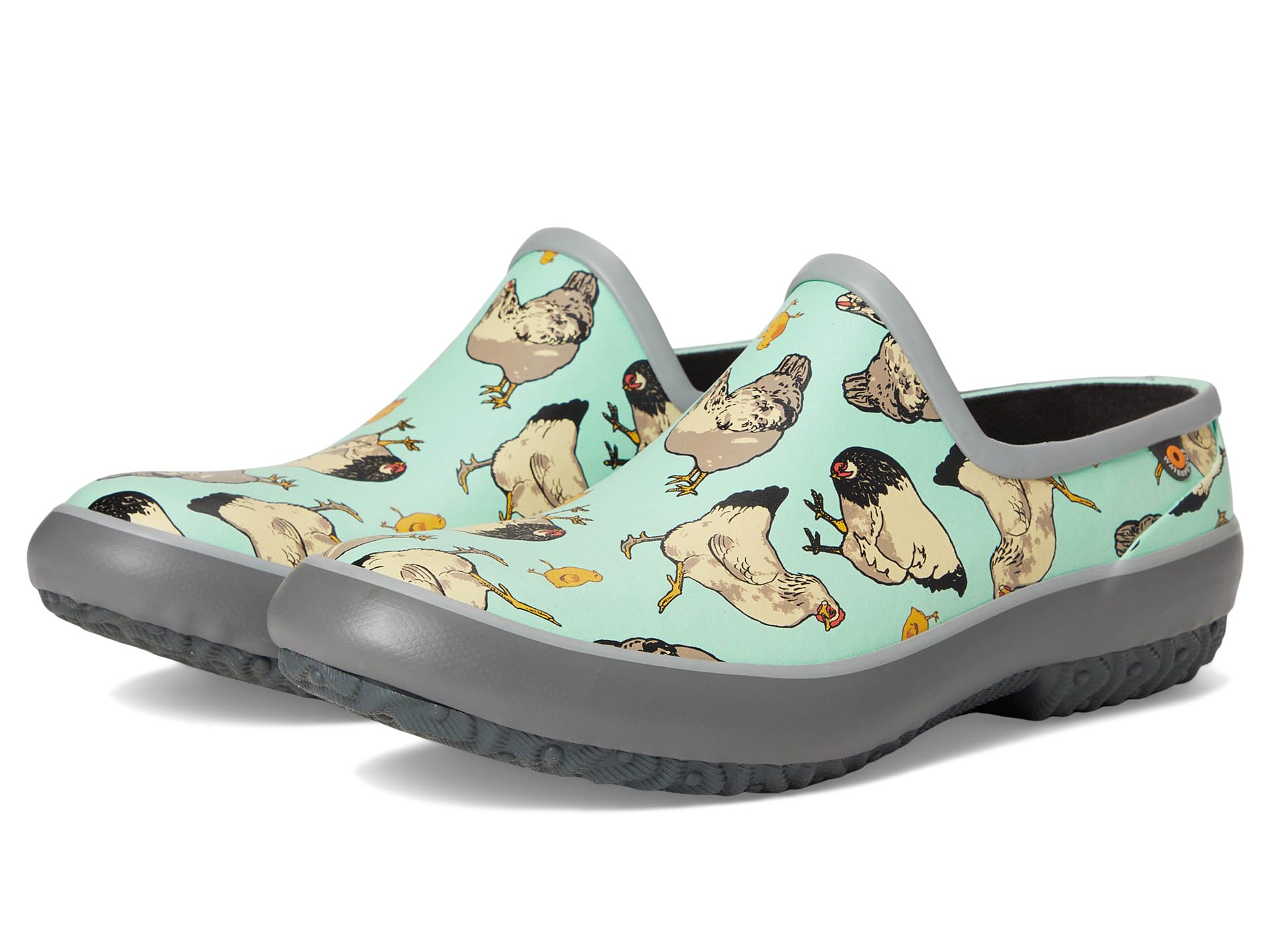 Ботинки Bogs Patch Clog Chickens, цвет Aqua Multi