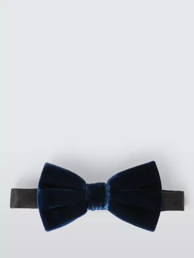 

Галстук John Lewis Velvet Silk Blend Bow, темно-синий