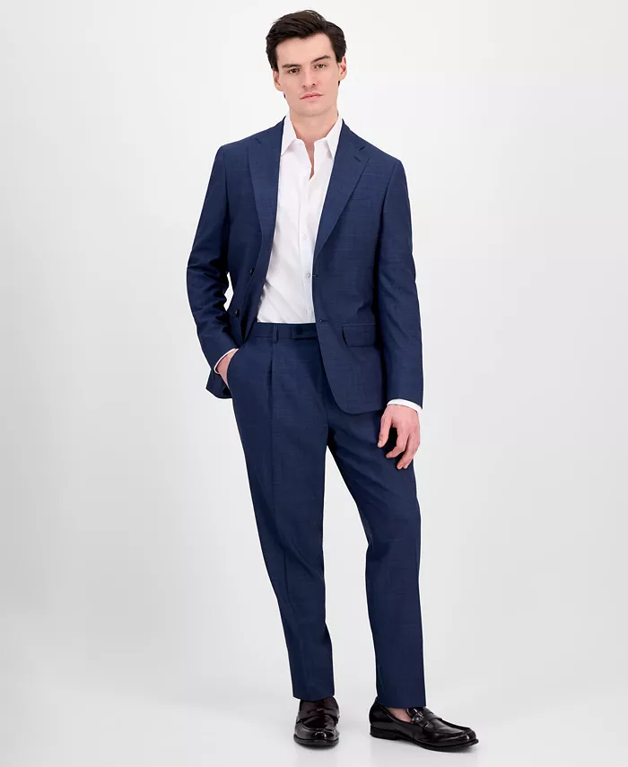 

Мужской классический костюм Slim-Fit из итальянской шерсти Calvin Klein, синий