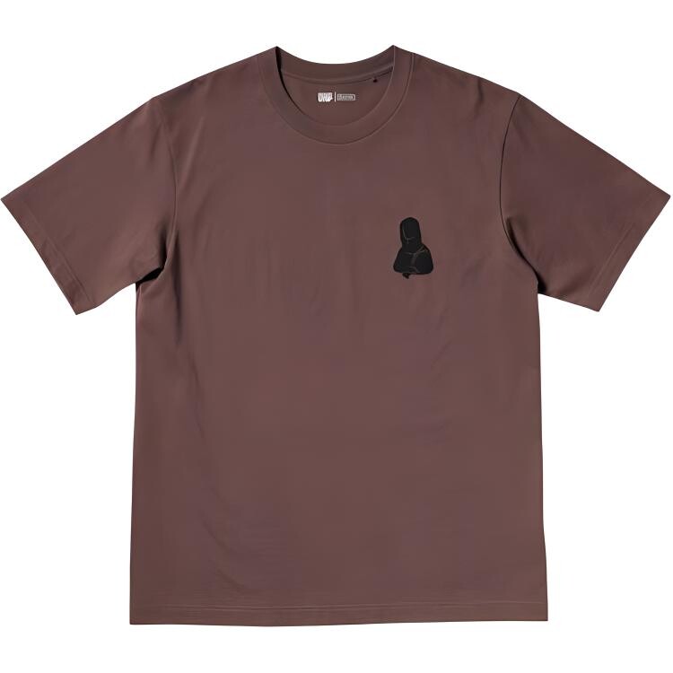 

Футболка с логотипом X Louvre Co-brand унисекс 35 коричневая Uniqlo, коричневый