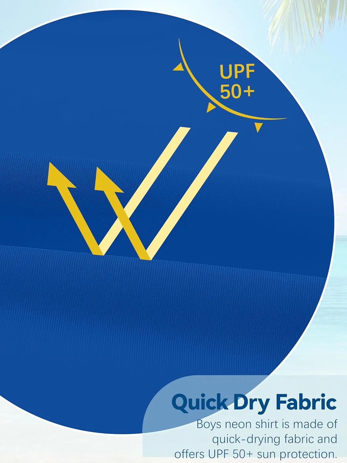 Футболка UPF 50+ для мальчиков WVQ, Bright Blue — фото 3