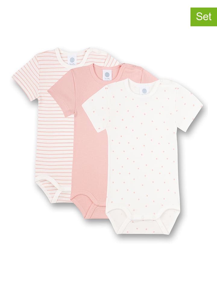 

Sanetta Комплект из 3 боди розово-белого цвета