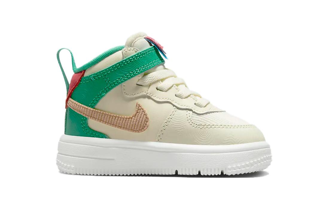 Air Force 1 Mid EasyOn SE GS 'Coconut Milk Stadium Green' Nike, белый зеленый — фото 3
