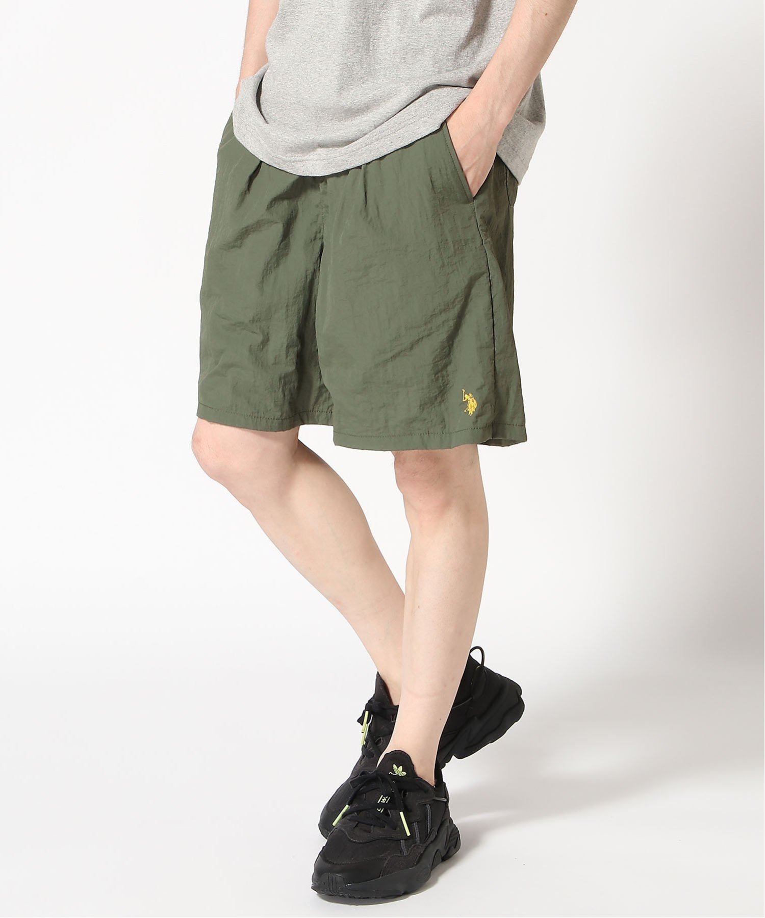 USPOLOASSN. Мужские нейлоновые шорты для плавания. U.S. Polo Assn., Khaki — фото 3