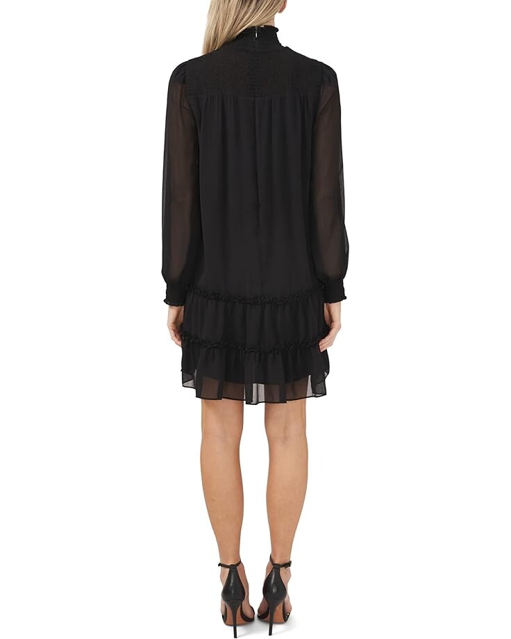 

Платье CeCe Long Sleeve Yoryu Ruffled Dress, цвет Rich Black