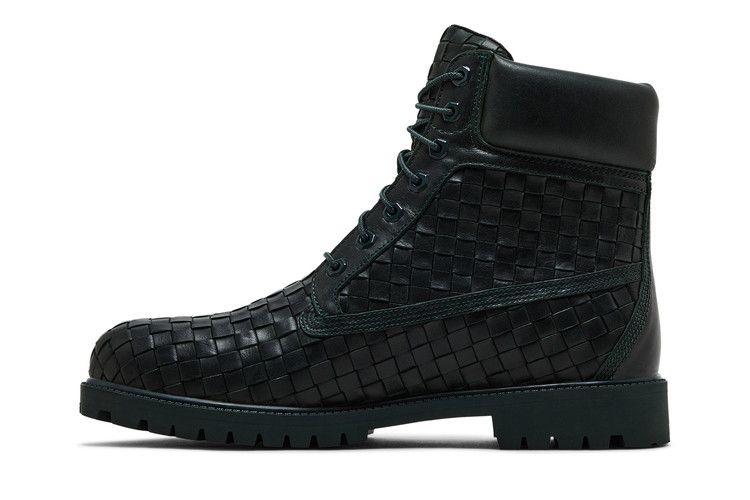 Мужские ботинки Timberland Premium из плетеной кожи, темно-зеленый — фото 4