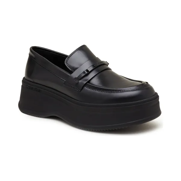 Кожаные мокасины Calvin Klein, черный