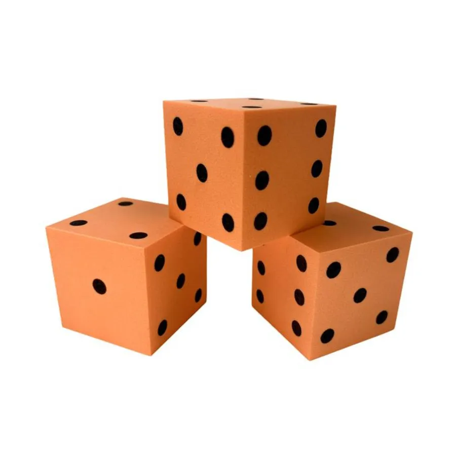 

d6 50 мм пенопластовые кубики - оранжевый, Dice - Foam (Koplow)