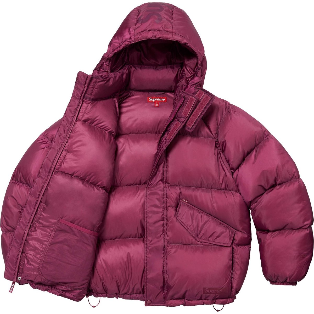 Supreme Сверхлегкая пуховая куртка 700 Fill Down, Magenta/Magenta — фото 4