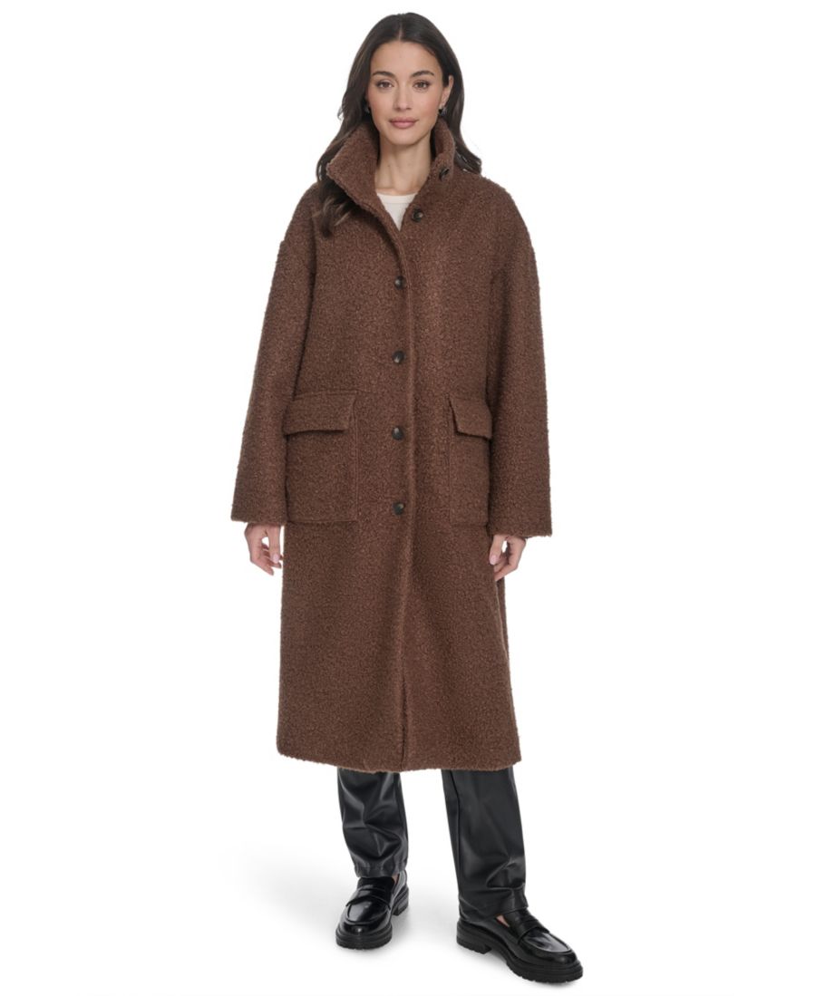 Женское пальто-кар с воротником-стойкой и стандартным кроем Levi's, Brown — фото 2