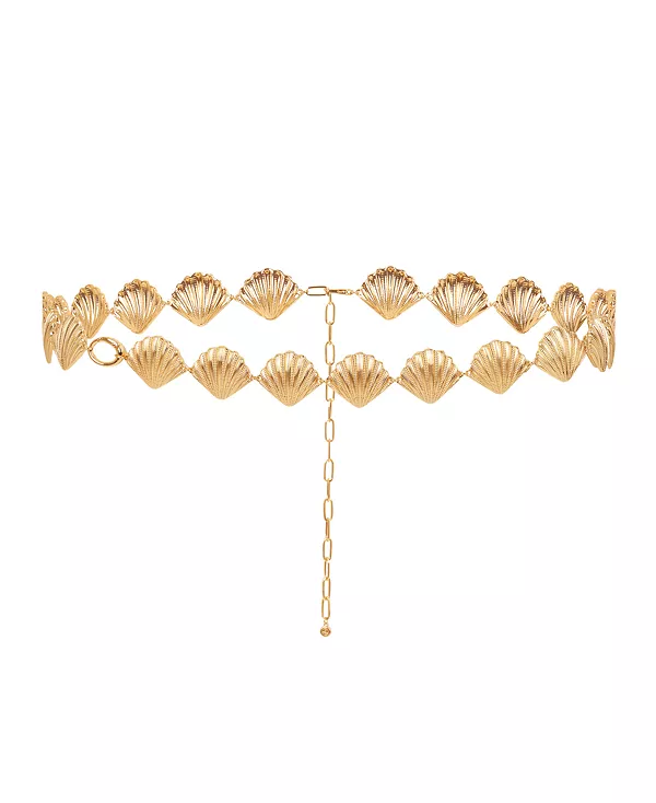 

Цепочка для тела из ракушек, покрытая 18-каратным золотом Ettika, gold