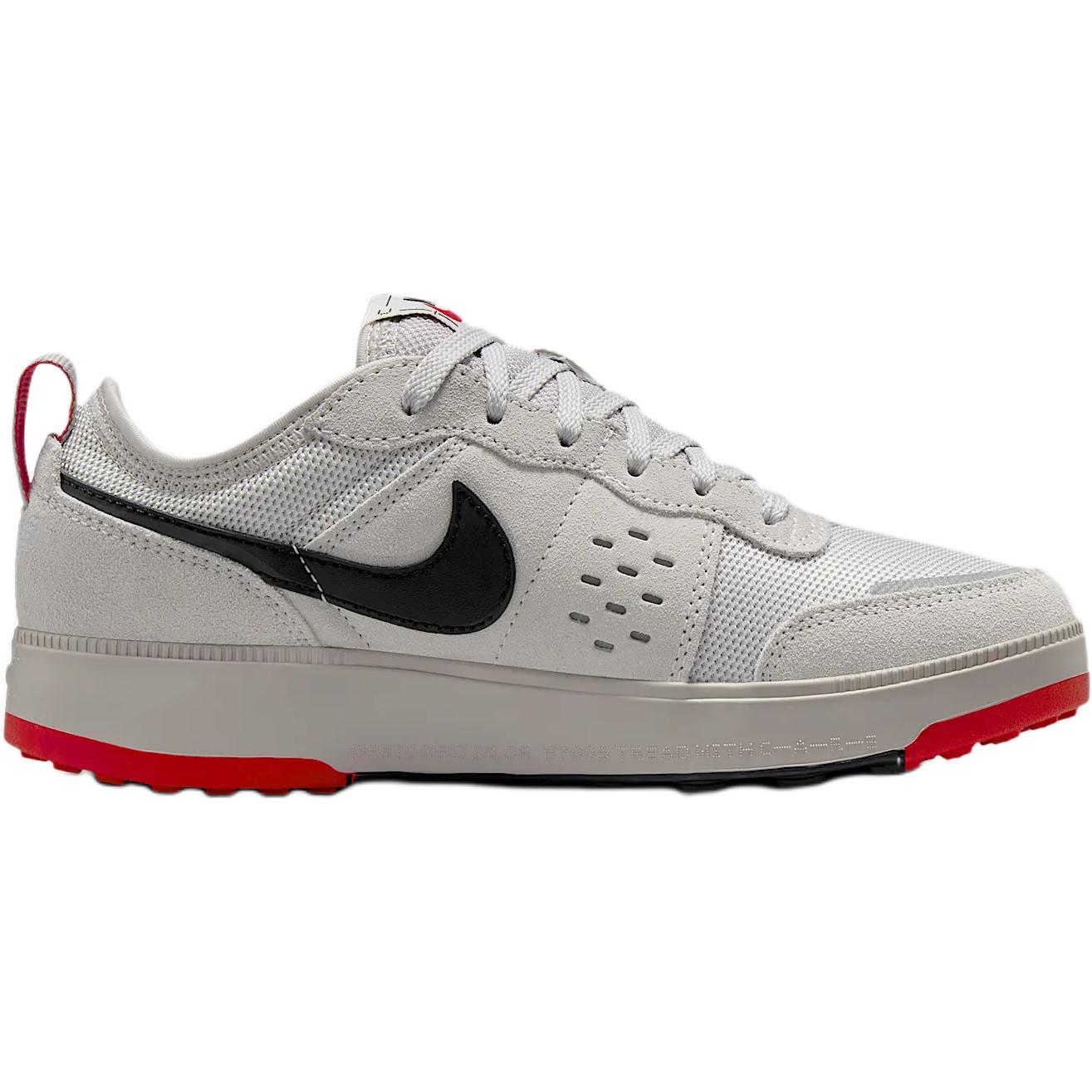 Nike C1TY нескользящие износостойкие низкие детские скейтбордские кроссовки Preppy серый/темно-серый/огненно-красный/черный для подростков — фото 3