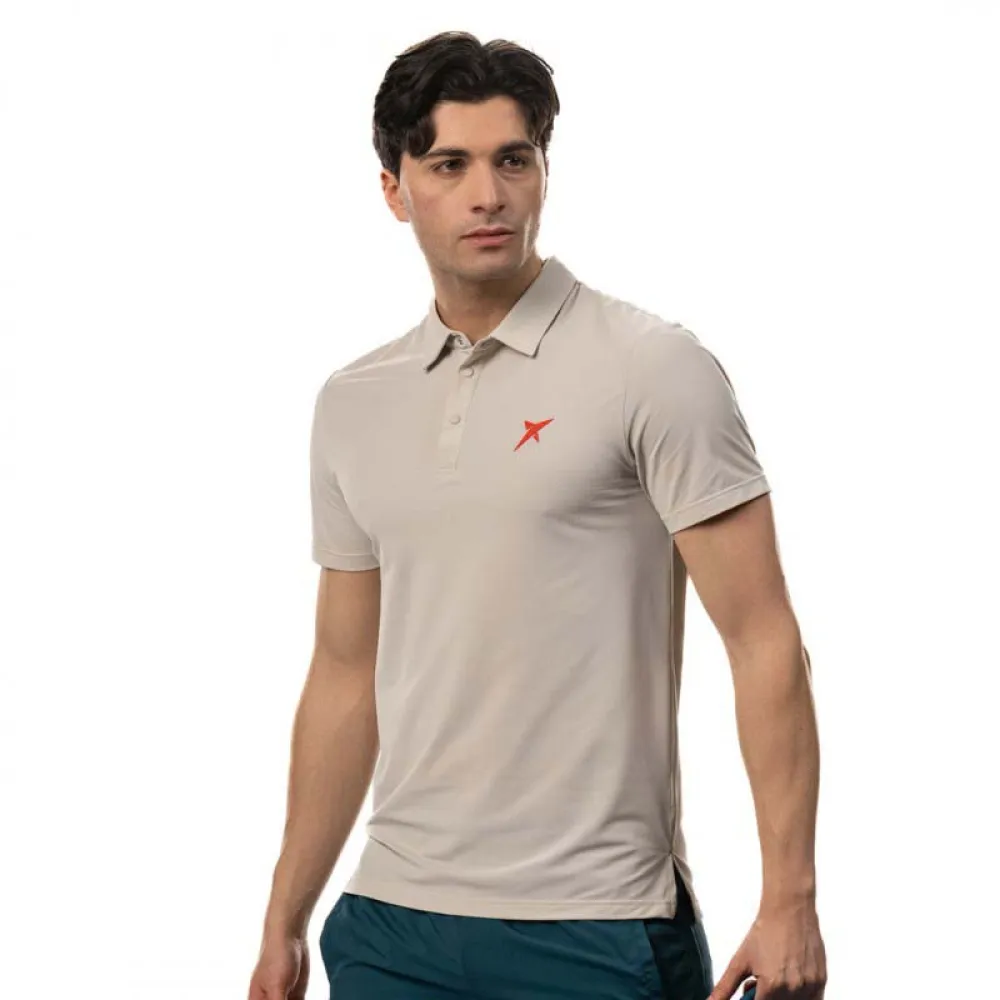 

Поло с коротким рукавом Drop Shot Egan, бежевый