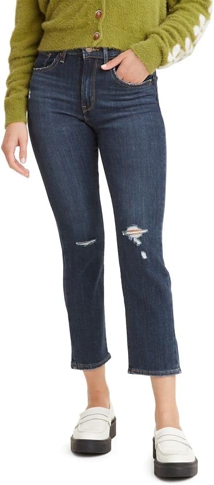 

Женские джинсы Levi's 724 с высокой талией, прямые, укороченные, Chelsea Avenue - Dark Indigo