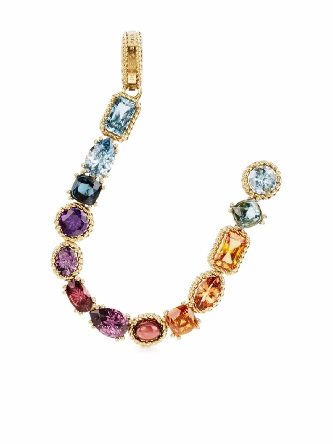 

Подвеска U из желтого золота с драгоценными камнями Dolce & Gabbana, золотой