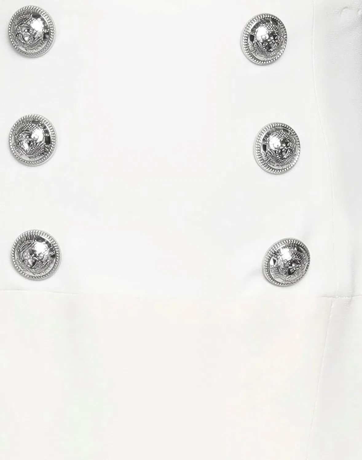 Юбка мини crepe Balmain белая — фото 4