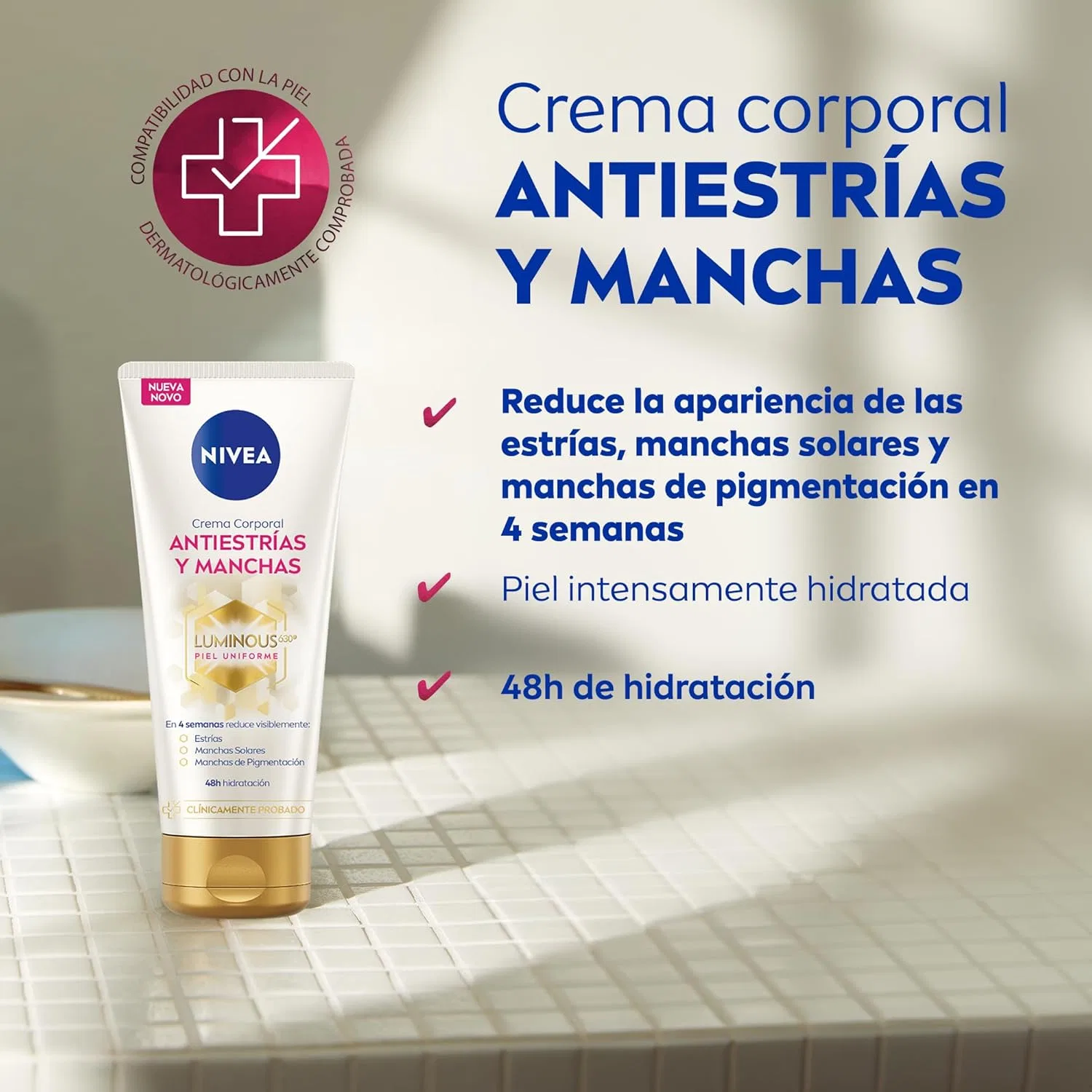 Крем для тела Nivea Luminou Corporal Anti Estrias, 200 мл Nivea — фото 3