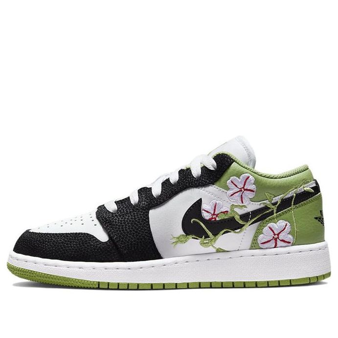 

Кроссовки (GS) Air Jordan 1 Low SE 'Floral', зеленый