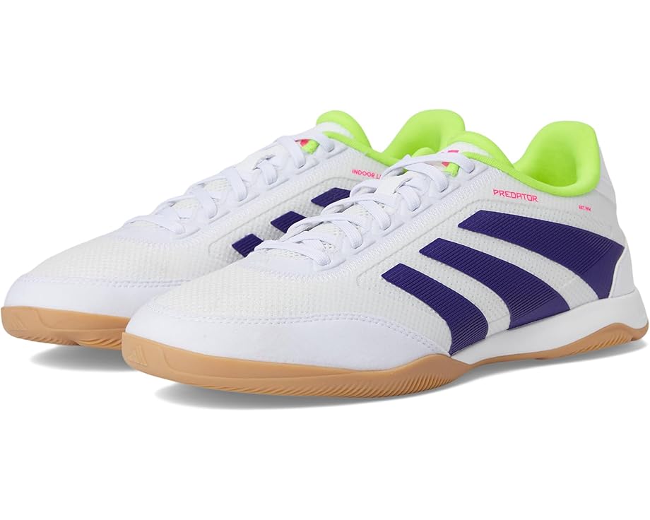 

Кроссовки adidas Predator League Indoor Soccer Cleats, цвет White/Collegiate Purple/Lucid Lemon