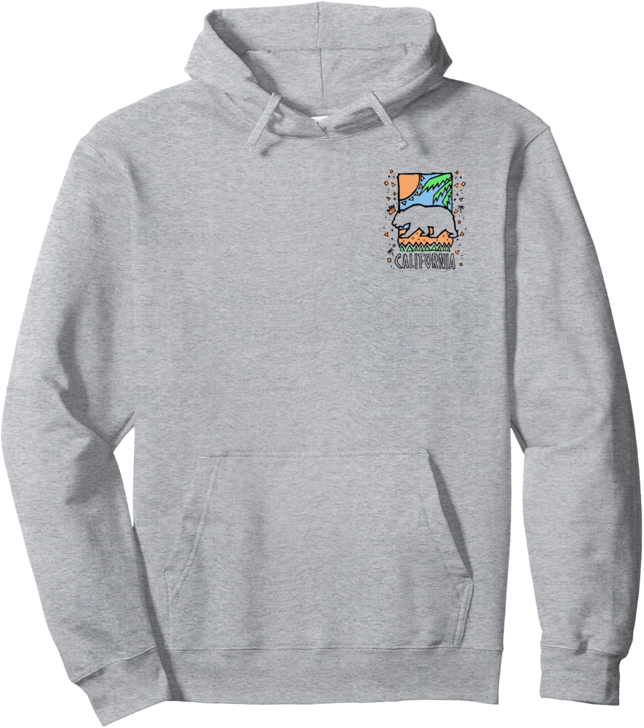 

Толстовка с простым рисунком калифорнийского медведя Trendy Apparel, серый