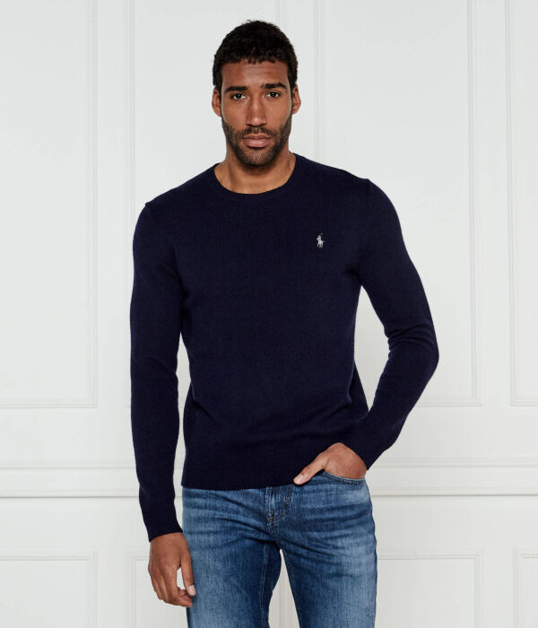 

Свитер мужской Polo Ralph Lauren шерстяной с круглым вырезом, синий