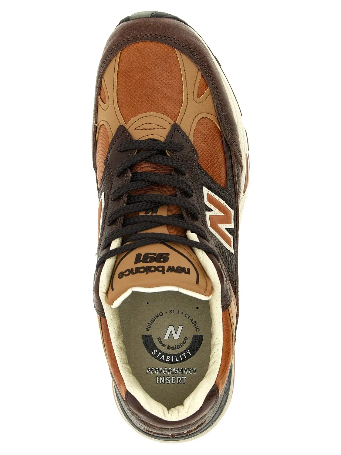 Кроссовки «Сделано в Великобритании 991v1» NEW BALANCE, коричневый — фото 4