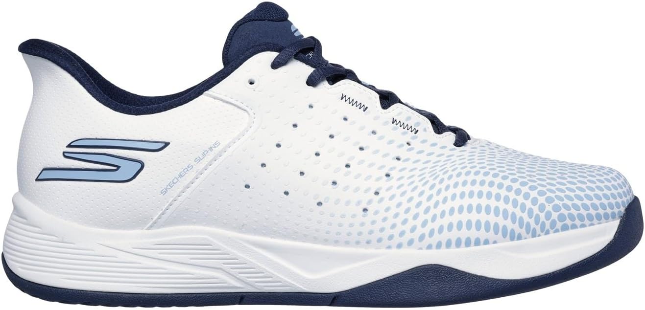 Мужские кроссовки Skechers Viper Court Reload с легким надеванием без рук, белый — фото 2