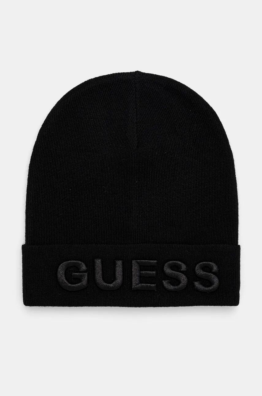 

Кепка Guess из смесовой шерсти, черный