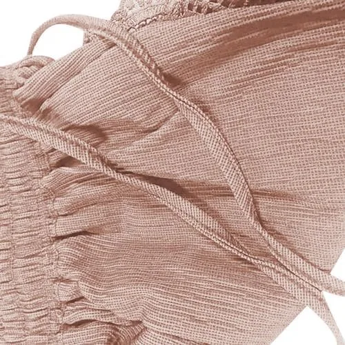 Шорты женские с завязкой, на резинке, Generic, A06_khaki — фото 2