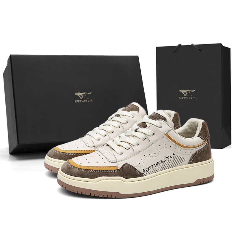 

Низкие мужские кроссовки SEPTWOLVES, Beige (Standard Leather Shoe Size)