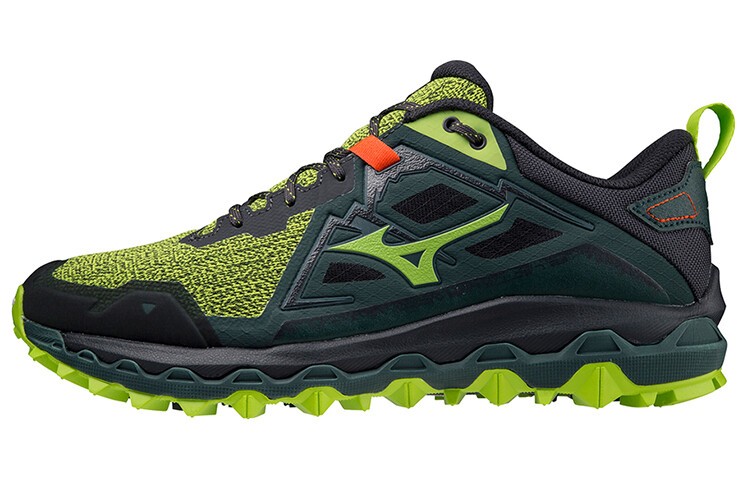 

Кроссовки Mujin 8 мужские с низким верхом, черные/зеленые Mizuno