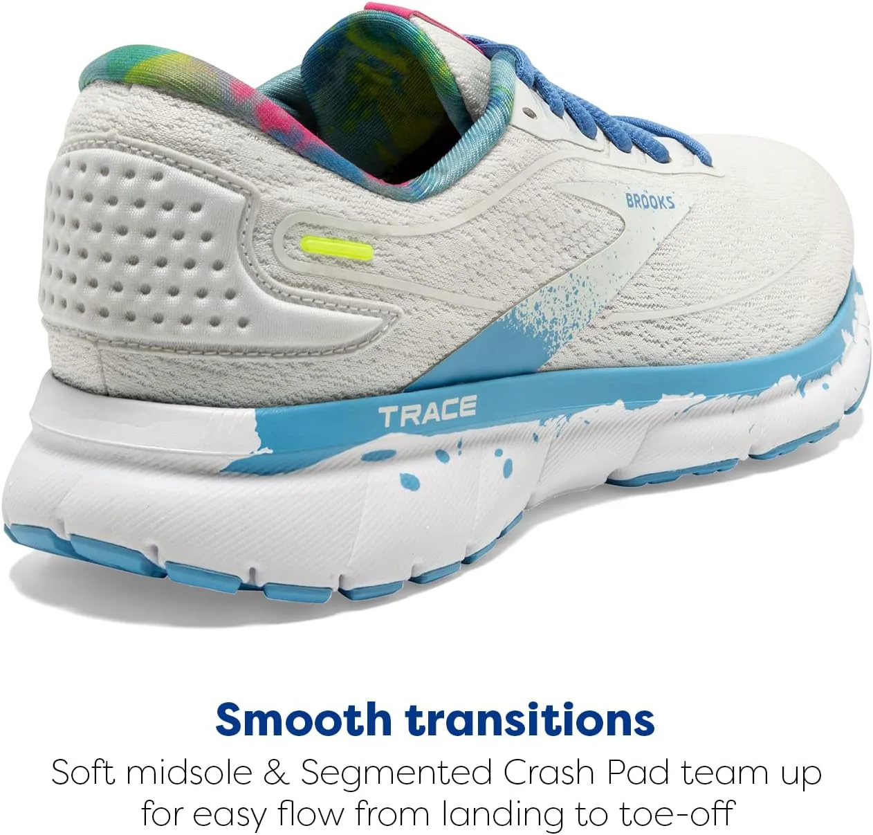 Мужские нейтральные беговые кроссовки Brooks Trace 2, белый/серый/синий